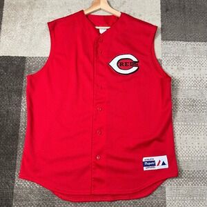 Majestic Cincinnati Reds #4‎ Baseball Jersey Sleeveless Mens L Made in USA